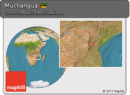 Satellite Location Map of Muchangua