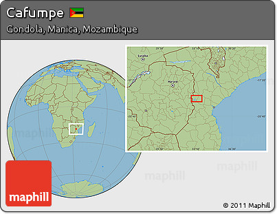 Savanna Style Location Map of Cafumpe