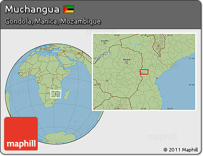 Savanna Style Location Map of Muchangua