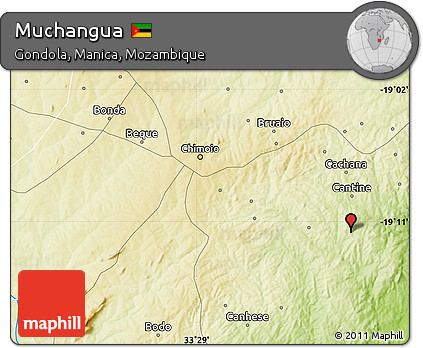 Physical Map of Muchangua