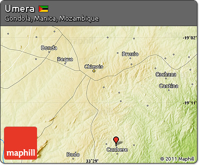 Physical Map of Umera