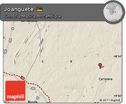Shaded Relief Map of Joanguete