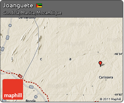 Shaded Relief Map of Joanguete