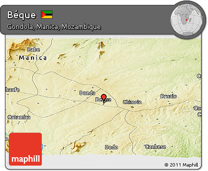 Physical Panoramic Map of Béque
