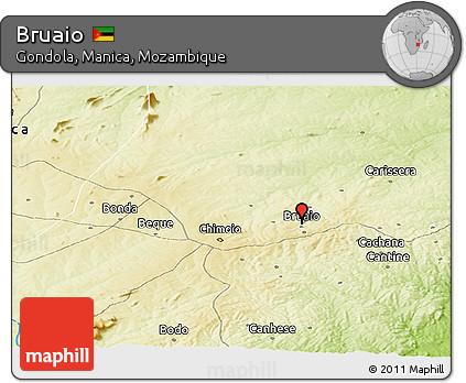Physical Panoramic Map of Bruaio