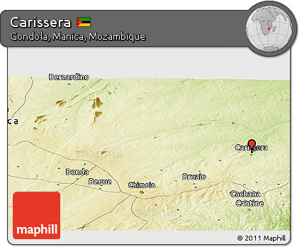 Physical Panoramic Map of Carissera