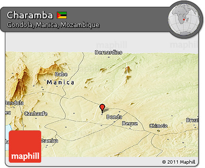 Physical Panoramic Map of Charamba