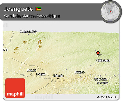 Physical Panoramic Map of Joanguete