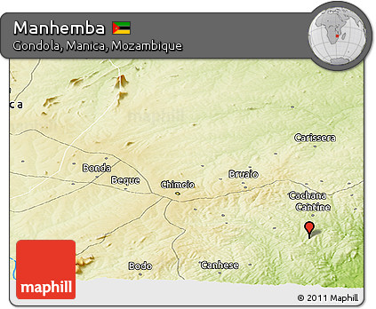 Physical Panoramic Map of Manhemba