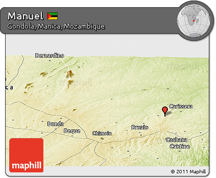 Physical Panoramic Map of Manuel