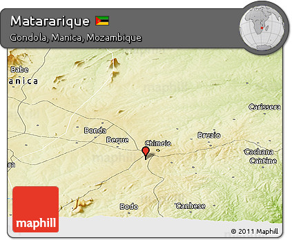 Physical Panoramic Map of Matararique