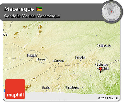 Physical Panoramic Map of Matereque