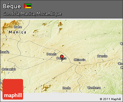 Physical Panoramic Map of Béque
