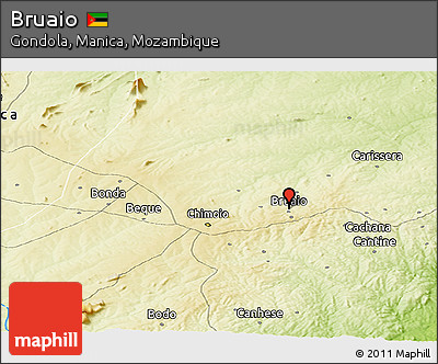 Physical Panoramic Map of Bruaio