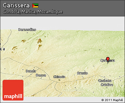 Physical Panoramic Map of Carissera