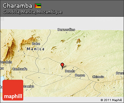 Physical Panoramic Map of Charamba