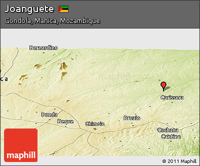 Physical Panoramic Map of Joanguete