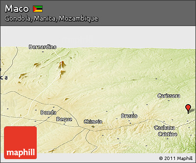 Physical Panoramic Map of Maco