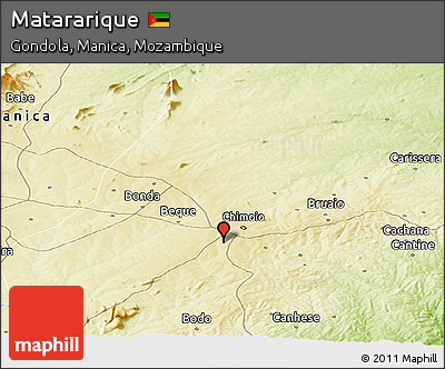 Physical Panoramic Map of Matararique