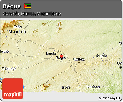 Physical Panoramic Map of Béque