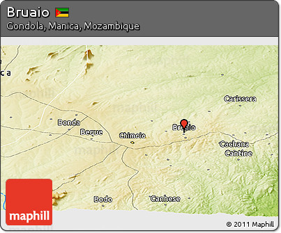 Physical Panoramic Map of Bruaio