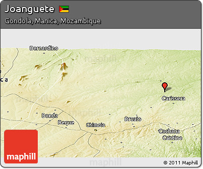Physical Panoramic Map of Joanguete
