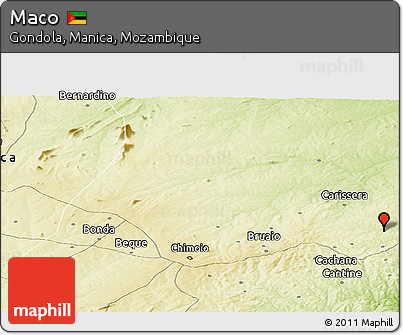 Physical Panoramic Map of Maco