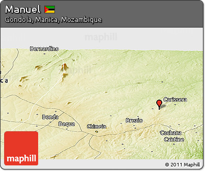 Physical Panoramic Map of Manuel