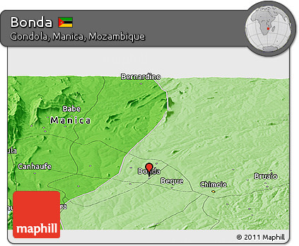 Political Panoramic Map of Bonda