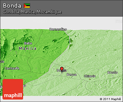 Political Panoramic Map of Bonda