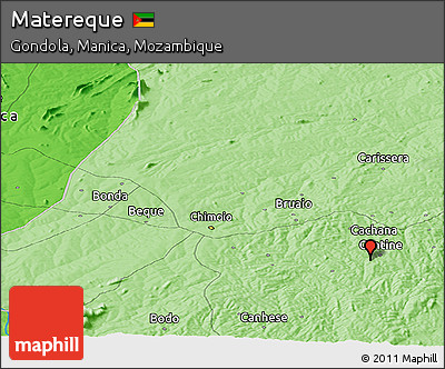 Political Panoramic Map of Matereque