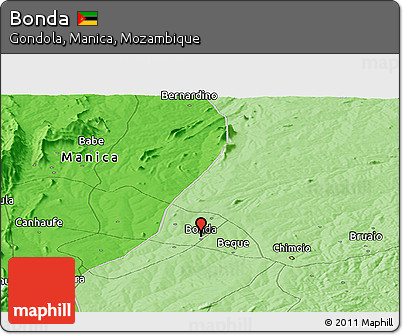 Political Panoramic Map of Bonda