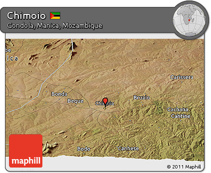 Satellite Panoramic Map of Chimoio