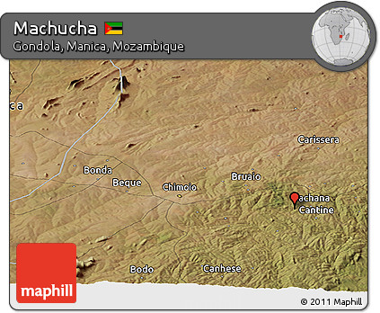 Satellite Panoramic Map of Machucha