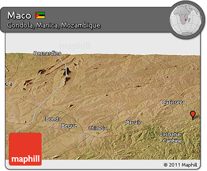 Satellite Panoramic Map of Maco