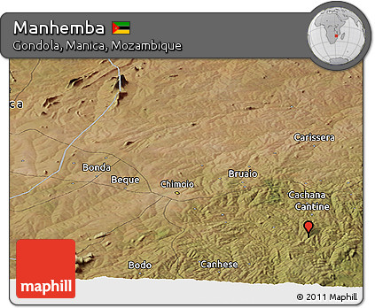 Satellite Panoramic Map of Manhemba