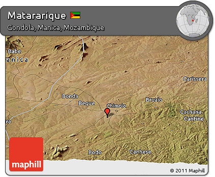 Satellite Panoramic Map of Matararique