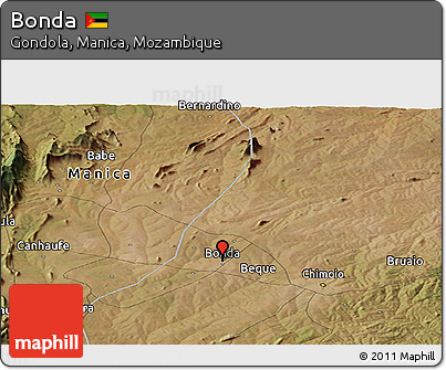 Satellite Panoramic Map of Bonda