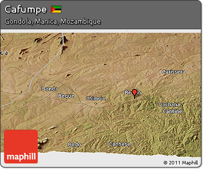 Satellite Panoramic Map of Cafumpe
