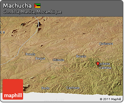 Satellite Panoramic Map of Machucha