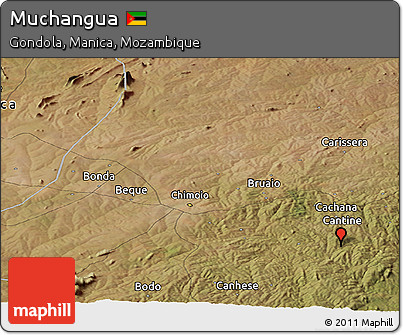 Satellite Panoramic Map of Muchangua