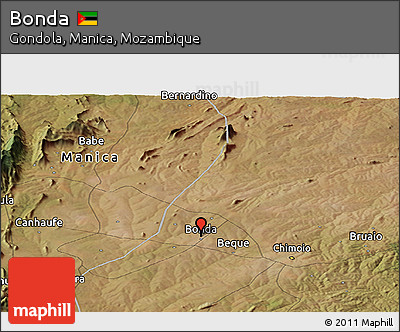 Satellite Panoramic Map of Bonda