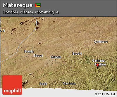 Satellite Panoramic Map of Matereque