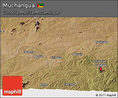 Satellite Panoramic Map of Muchangua