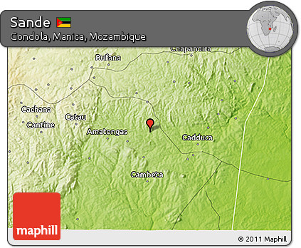 Physical 3D Map of Sande