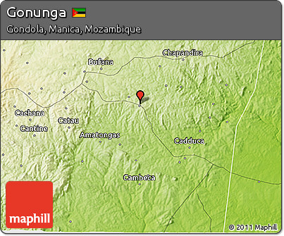 Physical 3D Map of Gonunga