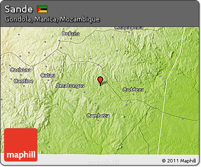 Physical 3D Map of Sande