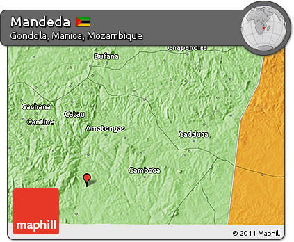 Political 3D Map of Mandeda