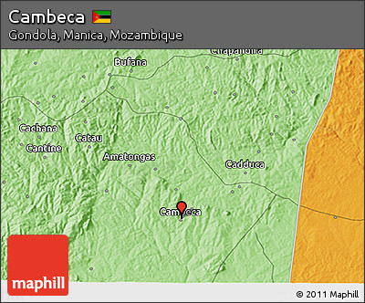 Political 3D Map of Cambeca