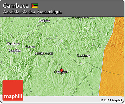 Political 3D Map of Cambeca